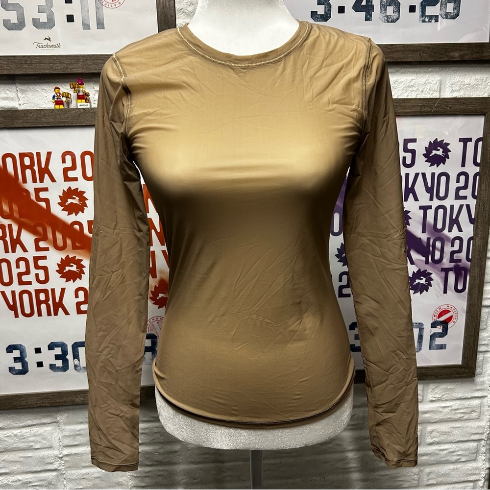 Athlete transparent long sleeve workout top